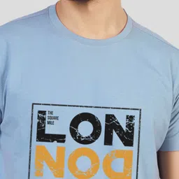 Greylongg Typography Printed Round Neck Short Sleeves Casual T-shirt image 2