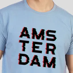 Greylongg Printed Round Neck Short Sleeves Applique Cotton T-shirt image 3