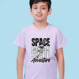 NUSYL Boys Typography Printed Round Neck T-shirt image 4