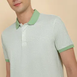 Allen Solly Self Design Polo Collar Cotton T-shirt image 2