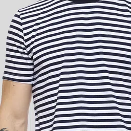 MISCHIEF MONKEY Striped Pure Cotton T-shirt image 5