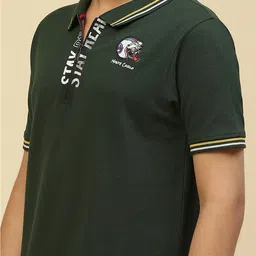 Monte Carlo Boys Typography Printed Polo Collar Pure Cotton T-shirt image 2