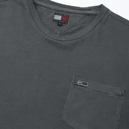 Tommy Hilfiger Men Solid Round Neck Cotton T-shirt image 2