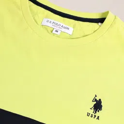 U.S. Polo Assn. Round Neck Short Sleeves Colourblocked Slim Fit Regular T-shirt image 2