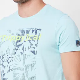 SPYKAR Typography Printed Cotton Slim Fit T-shirt image 3