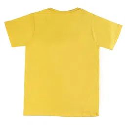 Marvel by Wear Your Mind Boys Yellow & Black Marvel Printed Pure Cotton Biowashed T-shirt image 2