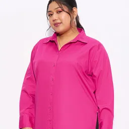SASSAFRAS Curve Plus Size Pure Cotton Casual Shirt image 3