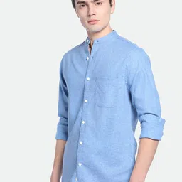 Dennis Lingo Mandarin Collar Cotton Casual Shirt image 5
