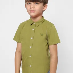 Jack & Jones Boys Green Casual Shirt image 3