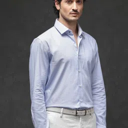 RARE RABBIT Men Rigor Regular Fit Spread Collar Opaque Shirt image 3