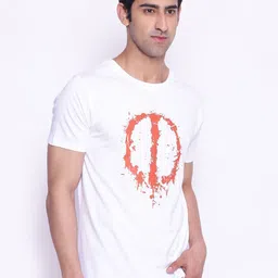 Marvel by Wear Your Mind Men White Red Deadpool Printed Pure Cotton T-shirt image 5