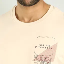 Indian Terrain Men Printed Round Neck T-shirt image 3