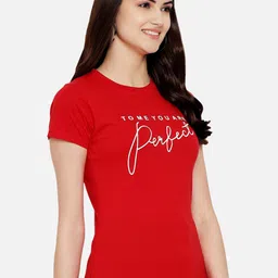 Fabflee Typography Printed Cotton T-shirt image 5