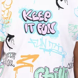 V-Mart Boys Typography Printed Cotton T-shirt image 3