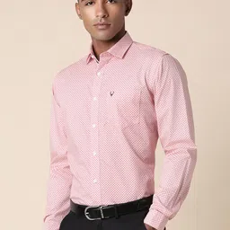 Allen Solly Slim Fit Micro Ditsy Printed Spread Collar Long Sleeves Cotton Formal Shirt image 3