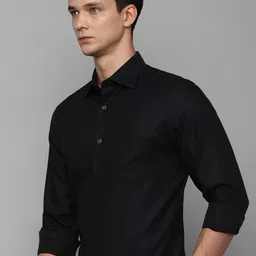 Louis Philippe Gods & Kings Self Design Slim Fit Giza Cotton Formal Shirt image 3