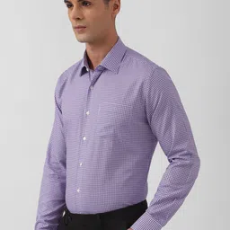Van Heusen Slim Fit Micro Checks Pure Cotton Formal Shirt image 3