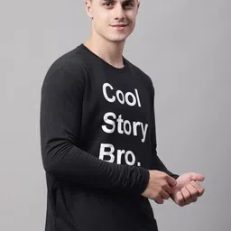 DOOR74 Men Printed Cotton Pullover Sweatshirt image 2