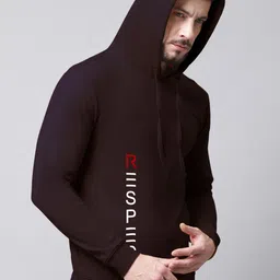 Friskers Men Printed Hooded Fleece Sweatshirt image 2