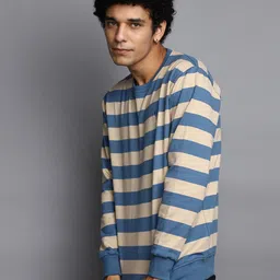 V-Mart Striped Round Neck Pullover Sweatshirt image 3