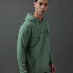 ADRO Typography Printed Hooded Pullover Sweatshirt image 2