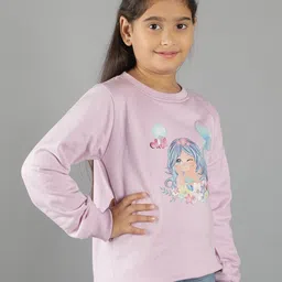 Ninos Dreams Girls Lavender Mermaid Printed Fleece Sweatshirt image 2