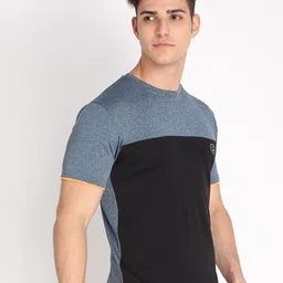 Chkokko Men Blue & Black Outdoor T-shirt image 3