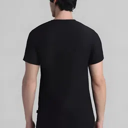 Elibolz Men Typography Printed V-Neck Applique T-shirt image 4