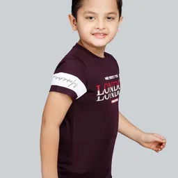 3PIN Boys Typography Printed Round Neck Short Sleeves Cotton T-shirt image 3