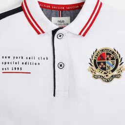 R&B Boys Polo Collar Solid Cotton T-shirt image 2