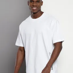 Calvin Klein Jeans Brand Logo Printed Cotton Round Neck Relaxed Fit Applique Casual T-shirt image 3