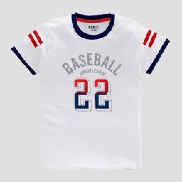 BAESD Boys Pack Of 2 Typography Printed Pure Cotton T-shirt image 5