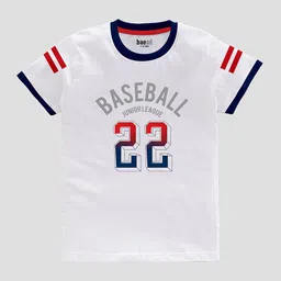 BAESD Boys Pack Of 2 Typography Printed Pure Cotton T-shirt image 4