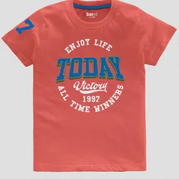 BAESD Boys Pack Of 3 Typography Printed Cotton T-shirt image 5