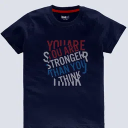 BAESD Boys Pack Of 3 Typography Printed Round Neck T-shirt image 3