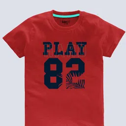 BAESD Boys Pack Of 3 Typography Printed Round Neck T-shirt image 5