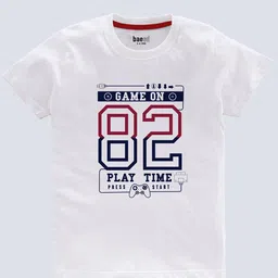 BAESD Boys Pack Of 5 Typography Printed Cotton T Shirts image 3