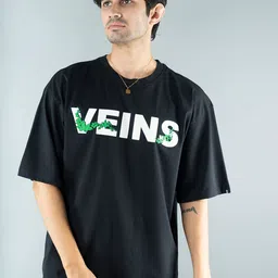 PRONK Men Typography Printed Oversized T-shirt image 4