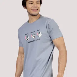 Greylongg Typography Printed Cotton T-shirt image 3