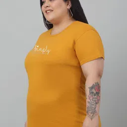 Trend Level Plus Size Typography Printed Round Neck Cotton T-shirt image 5