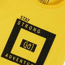 Gini and Jony Boys Typography Printed Round Neck Cotton T-shirt image 3