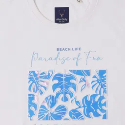 Allen Solly Junior Boys Printed Round Neck Cotton Tshirt image 3