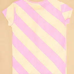 Pantaloons Junior Girls Striped V-Neck Pockets T-shirt image 3