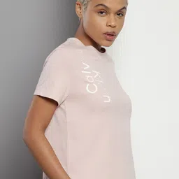 Calvin Klein Typography Printed Cotton Slim Fit T-shirt image 3