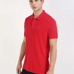 Tommy Hilfiger Men Solid Polo Collar Cotton T-shirt image 3