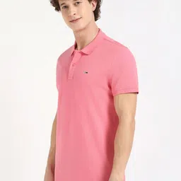 Tommy Hilfiger Men Solid Polo Collar Cotton T-shirt image 5