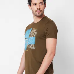 SPYKAR Graphic Printed Cotton Slim Fit T-shirt image 5