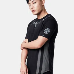 The Souled Store Men Black Printed T-shirt image 3