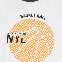 Pantaloons Junior Boys White Printed T-shirt image 2