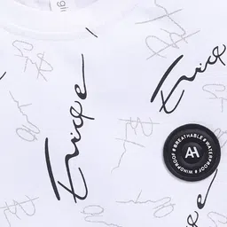 Ginie Boys Typography Printed Round Neck Cotton T-shirt image 2